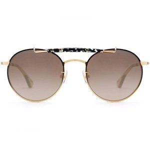 KREWE SHELBY | MATTE BLACK FADE TO 24K + PLUME MIRRORED